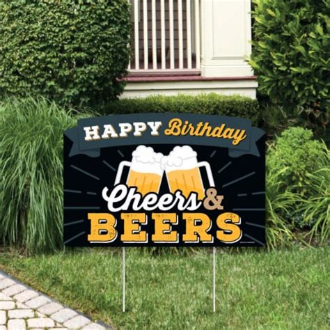 Big Dot of Happiness Cheers & Beers Happy Birthday - Yard Sign Lawn Decor - Party Yardy Sign, 1 ...