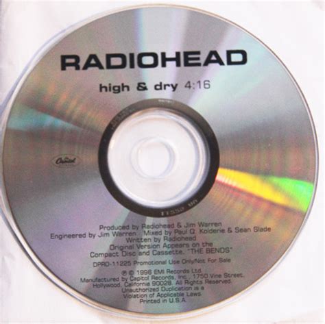 Radiohead – High & Dry (1996, CD) - Discogs