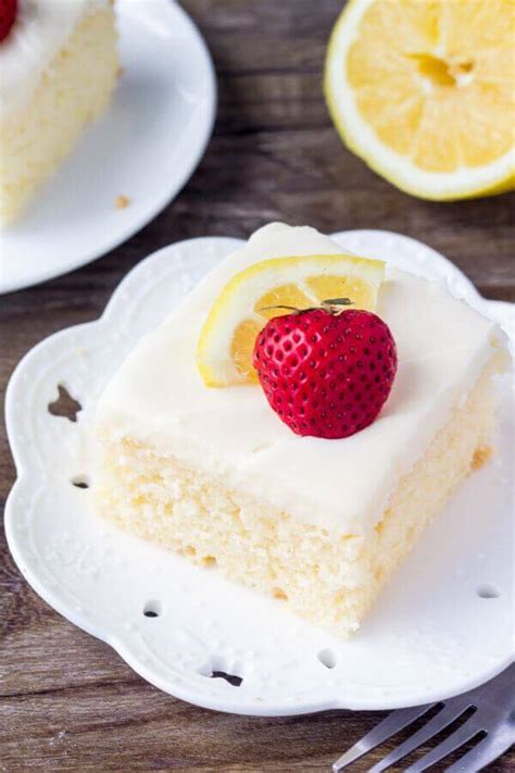 Lemon Cake with Cream Cheese Frosting - Just so Tasty