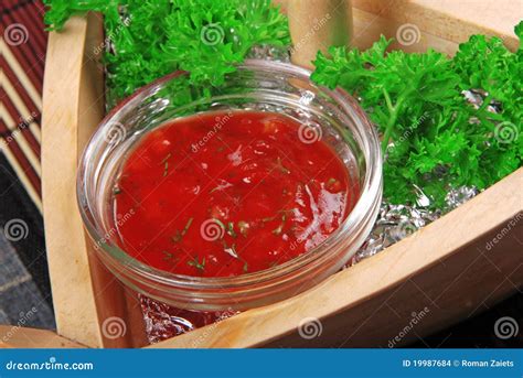 Red sauce stock photo. Image of glass, plate, food, sauces - 19987684