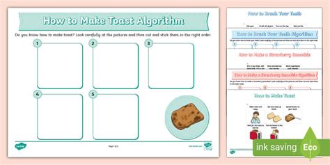 KS1 Everyday Algorithms Activity Worksheets KS1 Twinkl