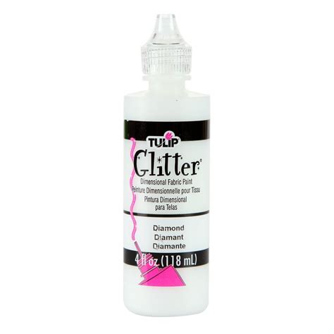 Tulip® Dimensional Fabric Paint Glitter 4 fl oz Diamond, Dries Permanent - Walmart.com - Walmart.com