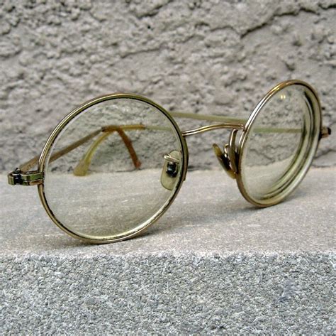 Vintage Round 12K Gold Filled Wire Rim Glasses by Shuron | Etsy | Wire ...