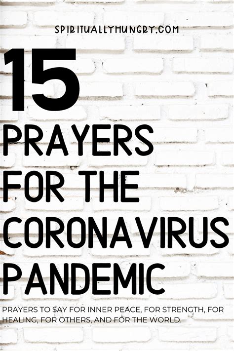 Prayers For Coronavirus - Spiritually Hungry