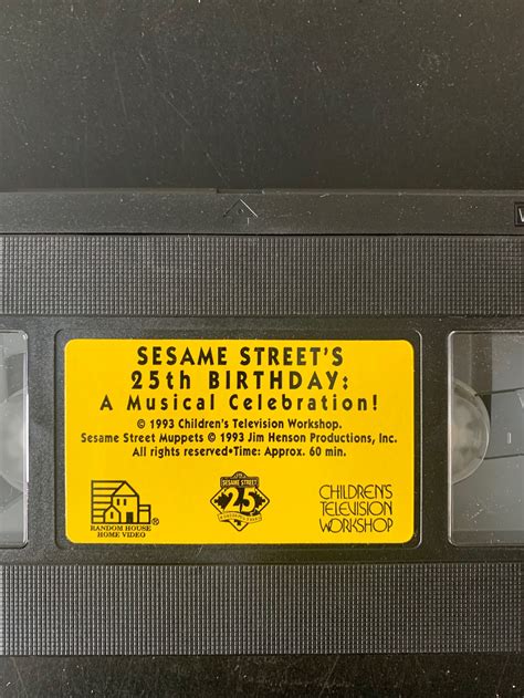 Sesame Street's 25th Birthday A Musical Celebration VHS | Etsy