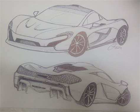 Mclaren P1 sketch | Desenhos de carros, Desenhos, Carros