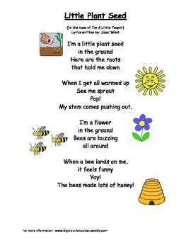 Little Plant Seed Science Song | Plant lessons, Reading comprehension ...