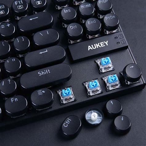 Aukey KM-G11 Typewriter Style Compact Mechanical Keyboard with Blue Switches | Gadgetsin