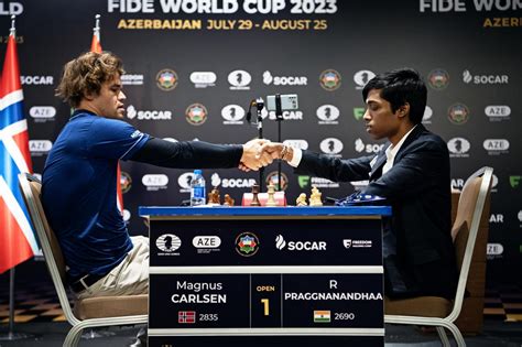 Praggnanandhaa vs Carlsen Round 1 Final Highlights, Chess World Cup ...