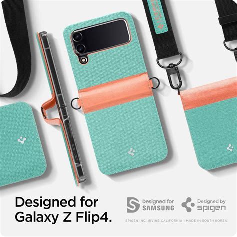 Case SAMSUNG GALAXY Z FLIP 4 Spigen Compoty Cotton Candy Turquoise ...