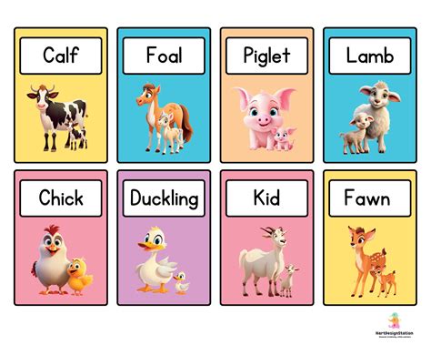 Printable Baby Animals Flashcards Montessori & Pre-school - Etsy