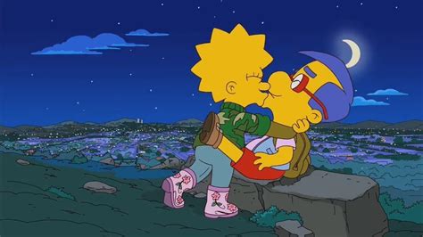 Lisa kisses Milhouse and confesses to him [The Simpsons] - YouTube