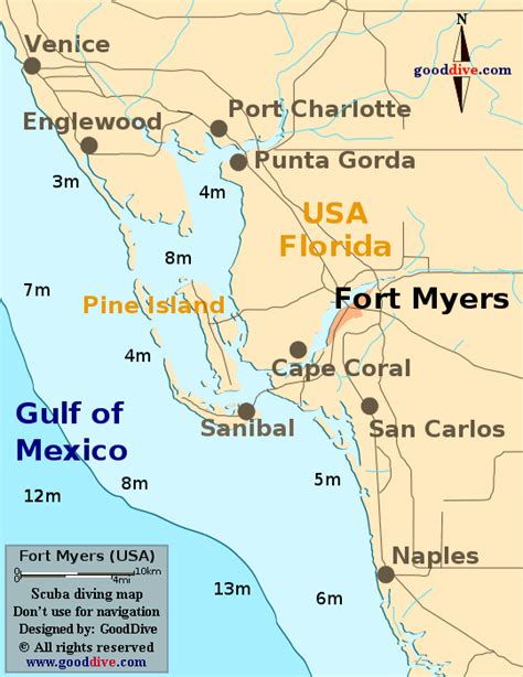 Fort Myers Map - GoodDive.com