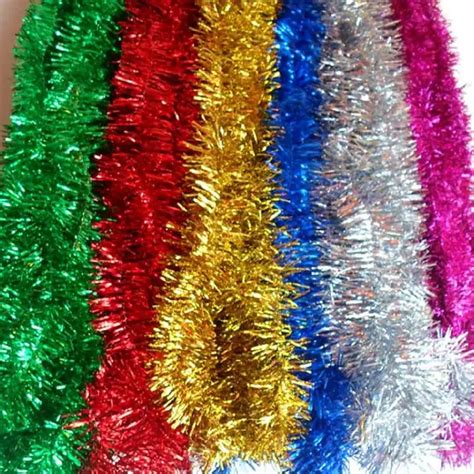 2 Meters Plastic Color Streamers Wall Christmas Tree Surround Ribbon ...