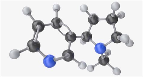 nicotine molecule 3d model