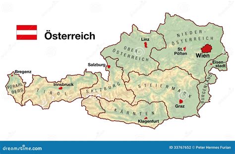 Salzburg And Sankt Polten Austria City Map Set Stock Photography ...