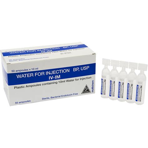 Amtech Medical - Demo Water for Injection 10ml Ampoule Box 50 (2511932)