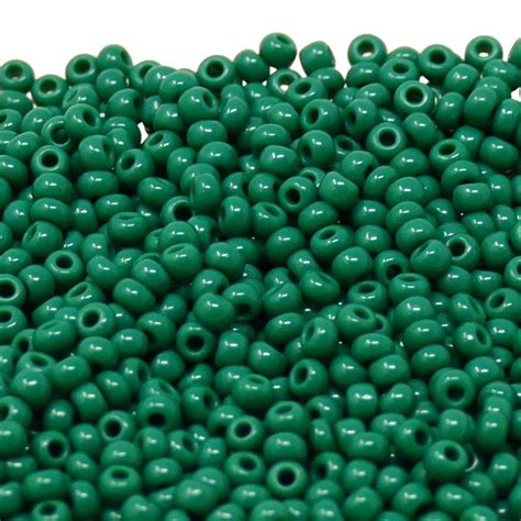 Preciosa Seed Beads 8/0 - Opaque Dark Green - 20g - Beads And Beading ...