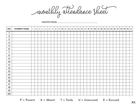 Leave Tracker Excel Template Daycare Attendance Sheet - vrogue.co