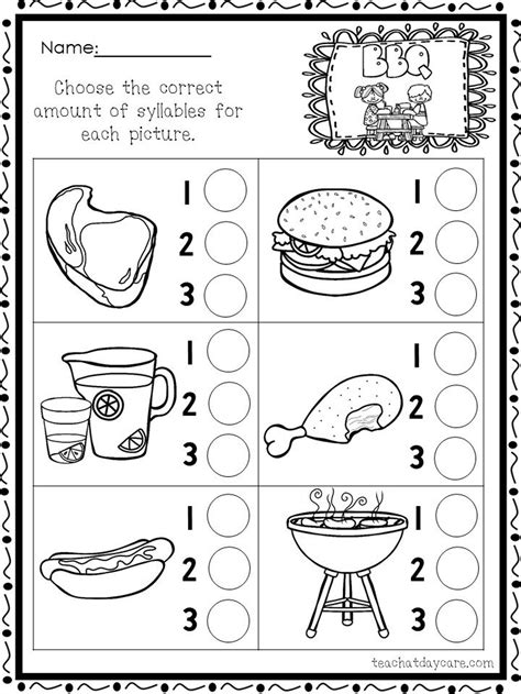 10 Printable Syllables Worksheets. 1st-2nd Grade ELA - Etsy