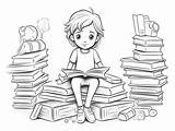 Excited Student Picture To Color  Coloring Page sketch template