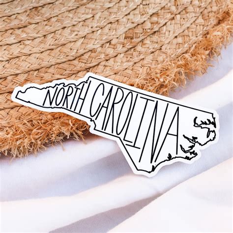 North Carolina State Lines Sticker | Line sticker, New sticker, North ...