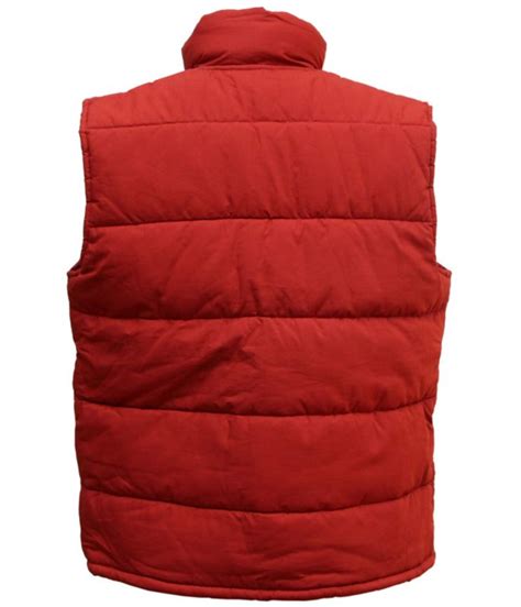 Marty Mcfly Vest | Back To The Future Red Puffer Vest