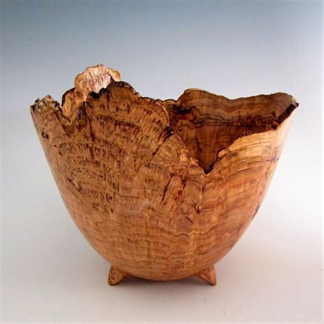 Wood Bowl Cherry Burl Wood Turned Bowl Artistic Bowl Wood Turned Bowls ...