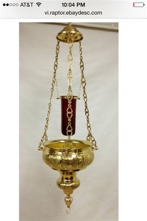 Sanctuary lamp ruby red candle holder glass and brass. | Red candle holders, Glass candle ...