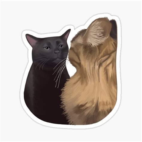 "Black Cat Zoning Out Meme" Sticker for Sale by hwymer | Redbubble