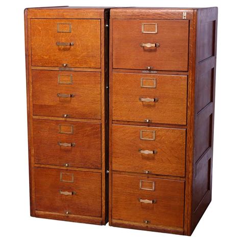 Antique 5-Drawer Wood File Cabinet at 1stDibs