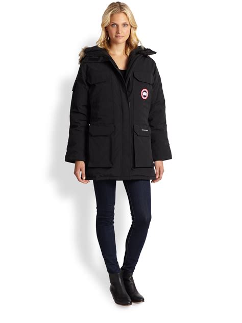 Canada goose Expedition Fur Trimmed Parka in Black | Lyst