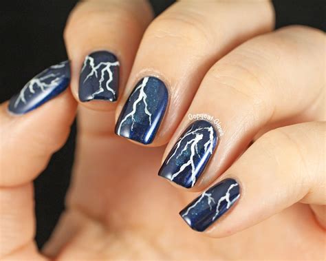 Copycat Claws Lightning Nail Art Picture Polish Electric Blue Then I ...