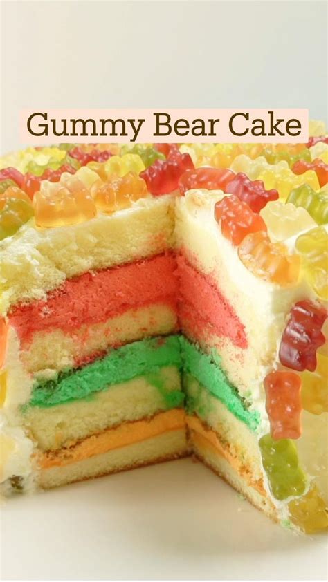 Gummy Bear Cake | Dessert recipes easy, Gummy bear cakes, Interesting ...