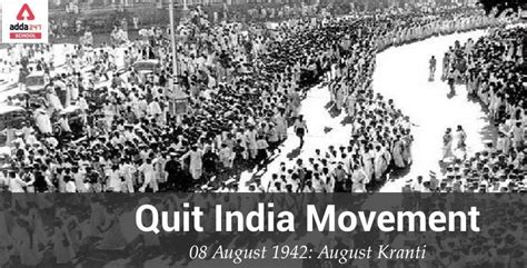 Quit India Movement Started in 1942 Date, Year, & Images