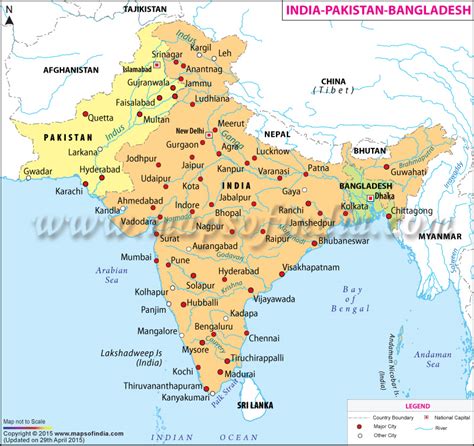 India Pakistan Bangladesh Map