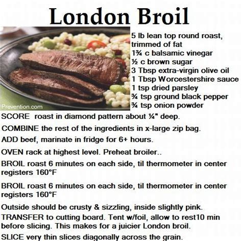 London Broil Grill Time Chart