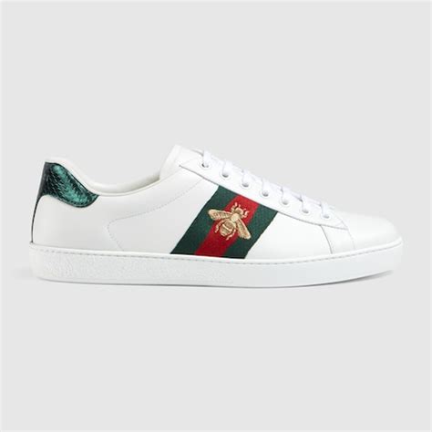 Men's Ace Sneaker White Leather With Bee | GUCCI® US