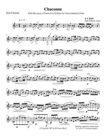 Bach Chaconne Sheet Music | Sheet music, Music, Music notes