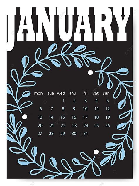 January Calendar Design Template Poster Template Download on Pngtree