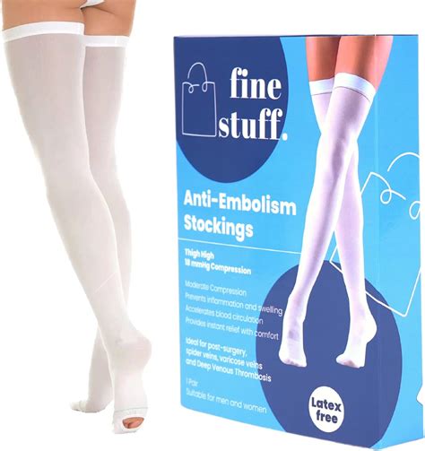 Ted hose compression stockings, thigh high compression socks men and women 15-20 mmHg, anti ...