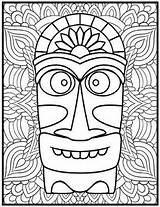 Printable Tiki Mask Coloring Pages Sketch Coloring Page sketch template