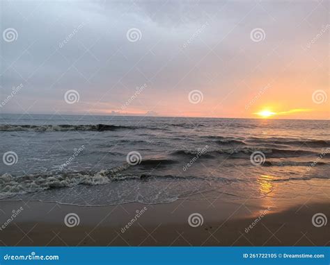 Evening Sunset at Kozhikode /Calicut Beach Kerala Stock Image - Image ...