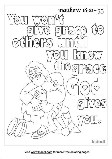 Free Matthew 18:21-35 Coloring Page | Coloring Page Printables | Kidadl