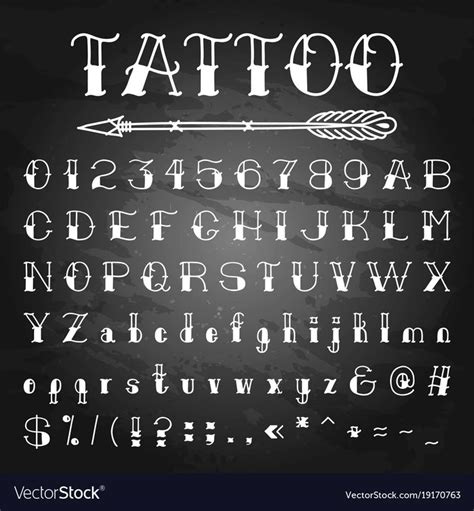 16+ Astonishing Old school tattoo font numbers image ideas