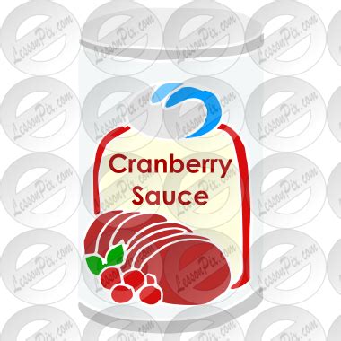 Cranberry Sauce Stencil for Classroom / Therapy Use - Great Cranberry Sauce Clipart