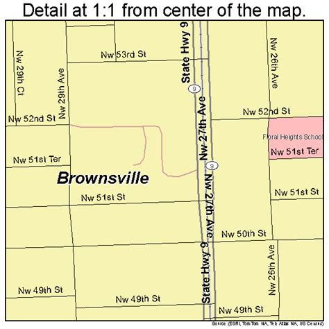 Brownsville Florida Street Map 1209000