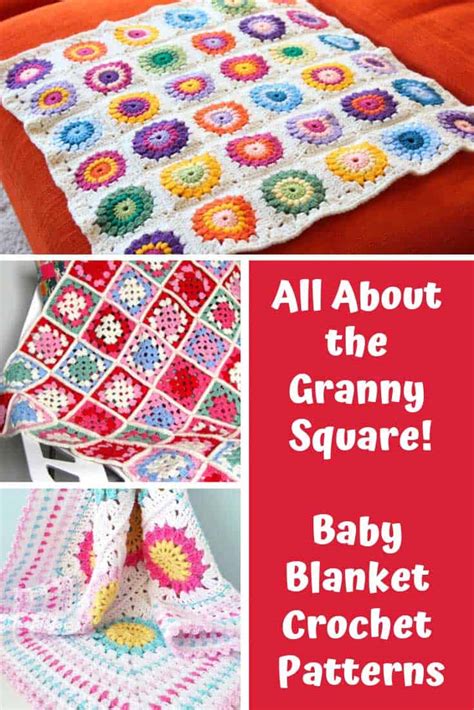 Granny Square Crochet Baby Blanket Patterns {It's all about the square!}