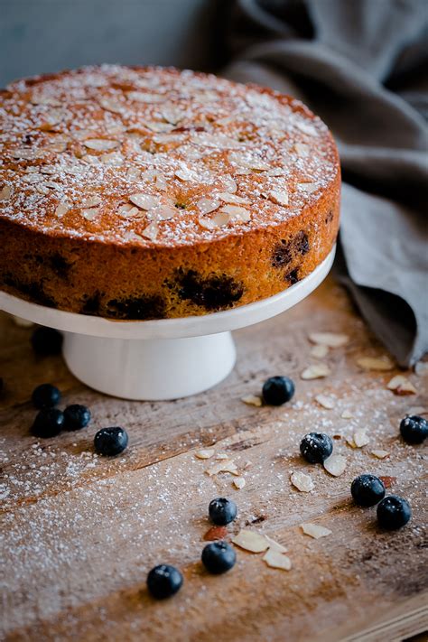 Blueberry Almond Tea Cake - A Beautiful Plate