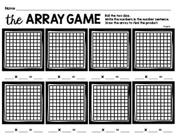 Array Game by My Teacher Heart | Teachers Pay Teachers